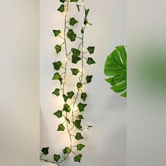 6.5 Feet Green Ivy Vine Leaves Battery LED Lights String Lighting Indoor Outdoor - Picture 4 of 4